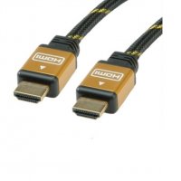 Кабел HDMI - HDMI 3м Roline 11.04.5503 Gold Plated HDMI M to HDMI M ver:1.4V FullHDTV 3D, снимка 1 - Кабели и адаптери - 31376811