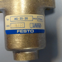 цилиндър еднодействащ Festo AG-25-20 single acting cylinder G1/4 8Bar, снимка 3 - Резервни части за машини - 44601218