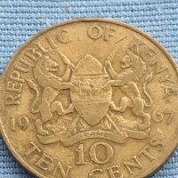 Монета 10 цента 1967г. Кения уникат за КОЛЕКЦИОНЕРИ 41160, снимка 1 - Нумизматика и бонистика - 42775933