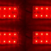 Диодни LED ЛЕД габарити за камион с 12 диода , ЧЕРВЕНИ , 12-24V , снимка 2 - Аксесоари и консумативи - 35400673