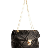 Дамска ватирана мека чанта в стилен дизайн и дръжка тип синджир, снимка 5 - Чанти - 44760289