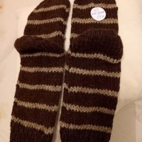 Ръчно плетени мъжки чорапи от вълна размер 45, снимка 1 - Мъжки чорапи - 44470585