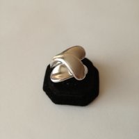 Сребърен изчистен пръстен - 925 сребро, снимка 3 - Пръстени - 30929320