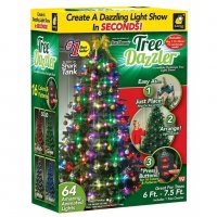 2119 Коледни лампички за елха Tree Dazzler, светещи в 16 цвята, снимка 6 - Декорация за дома - 34993786