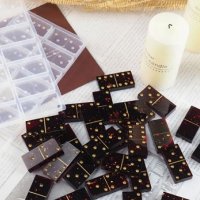 Домино Силиконов молд 2 части форма калъп изработка плочки от шоколад гипс смола, снимка 5 - Форми - 31215201