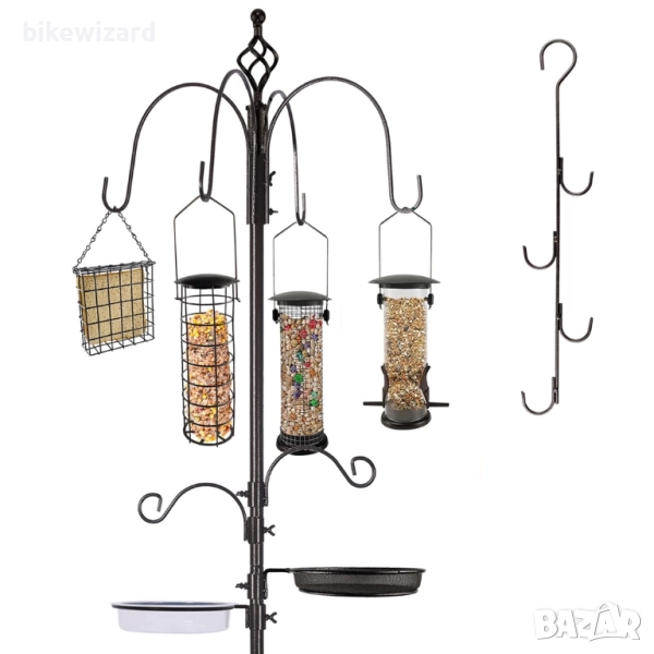 MIXXIDEA Метална хранилка за птици със стойка 238 см Регулируема по височина НОВА, снимка 1