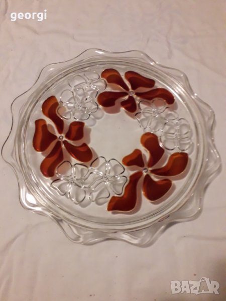 Поднос от двуцветно стъкло   5/1, снимка 1