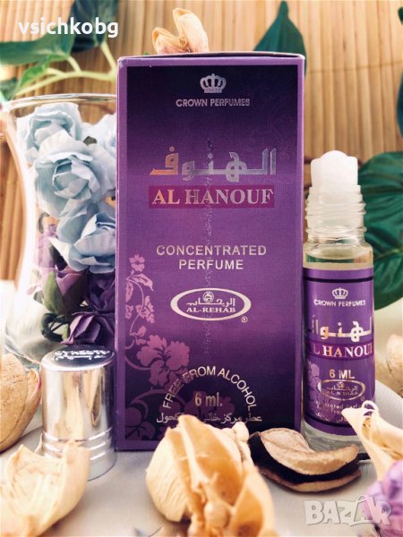 Арабско олио парфюмно масло от Al Rehab 6мл AL HANOUF  ориенталски аромат на кехлибар 0% алкохол, снимка 1