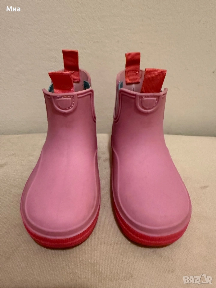 Розови гумени ботуши с ластик Zara, 25 номер, снимка 1