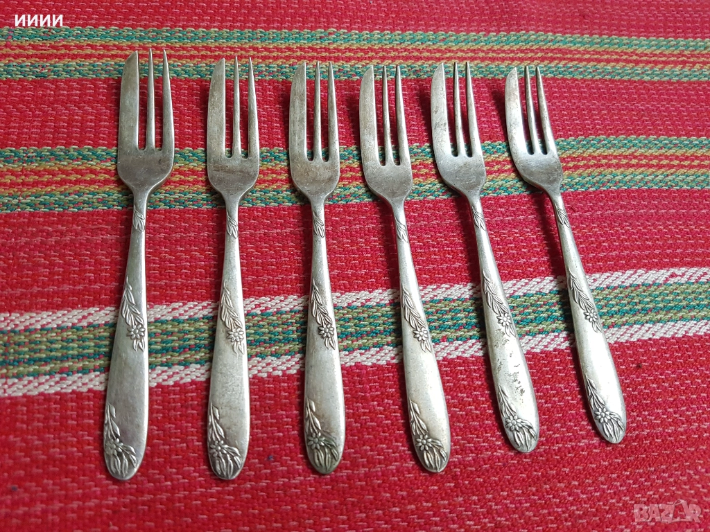Посребрени десертни вилици, снимка 1