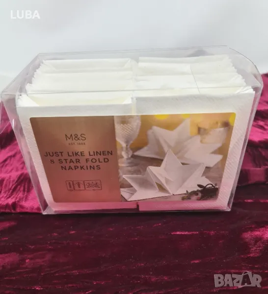 салфетки"Коледна звезда"-8 бр, снимка 1