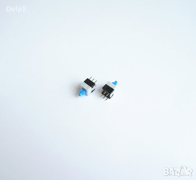 Малък ключ 6pin 13x8x8mm с 2 положения задържащ син 30V 0,1A H=5mm, снимка 1