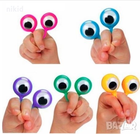 Забавни очи очички за пръсти куклен театър игра за деца , снимка 1