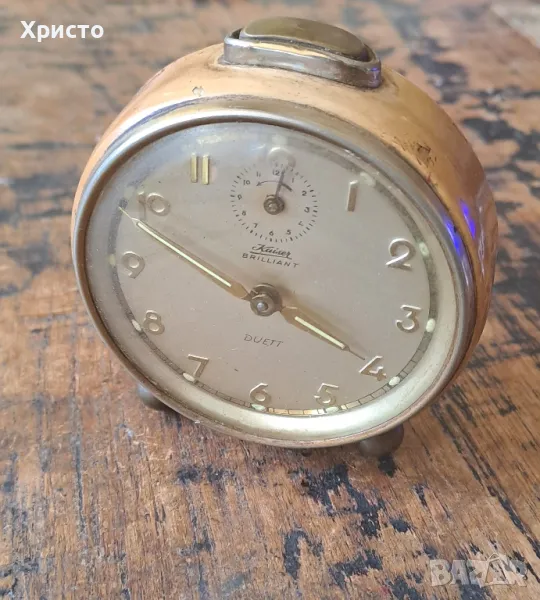 часовник стар немски Kaiser Brilliant Duett , антика уникат, снимка 1