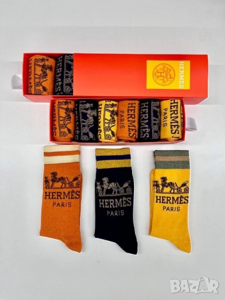 чорапи в кутия hermes burberry polo versace gucci adidas , снимка 1