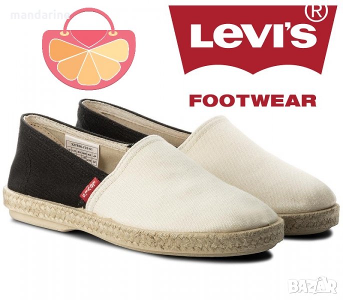 ПРОМО 🍊 LEVI’S № 40 🍊 Дамски ежедневни еспадрили CREAMY BLACK нови с кутия, снимка 1