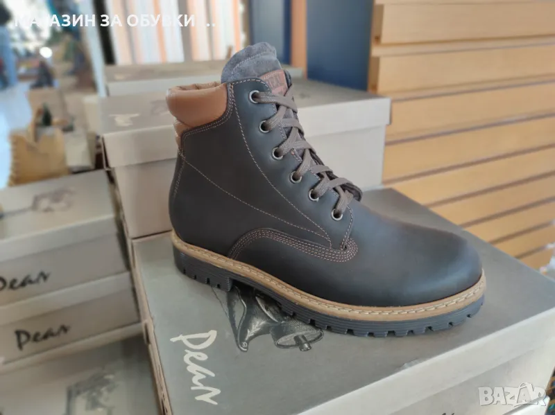 МЪЖКИ БОТИ - ЕСТЕСТВЕНА КОЖА - код: 19Р64, снимка 1