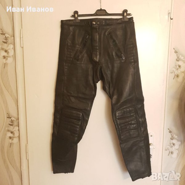 Мъжки кожен Мото панталон POLO   размер 50-С-М, снимка 1