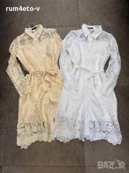 Рокля от едра дантела в 4 цвята, снимка 1