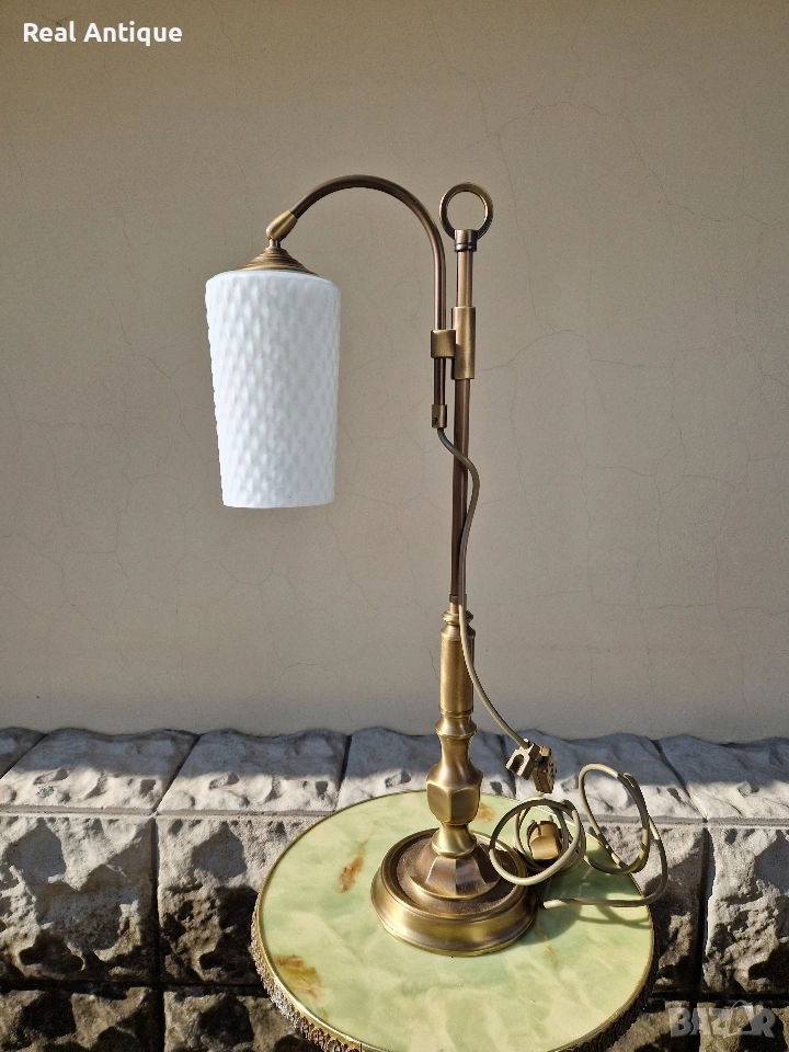 Страхотна антикварна немска настолна лампа , снимка 1