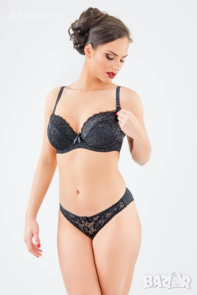 Сутиен за кърмачки с откопчаващи се чашки в черен цвят YB001, снимка 1