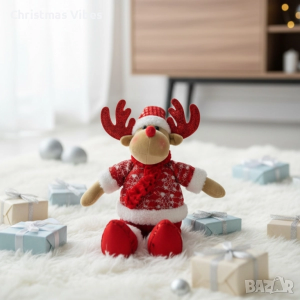 Плюшена коледна фигура Елен Рудолф – уют и празнично настроение у дома. 2 Варианта, снимка 1