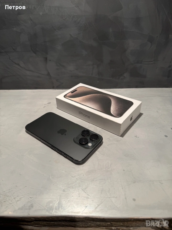 КАТО НОВ Iphone 15 Pro  256 GB Black Titanium, снимка 1