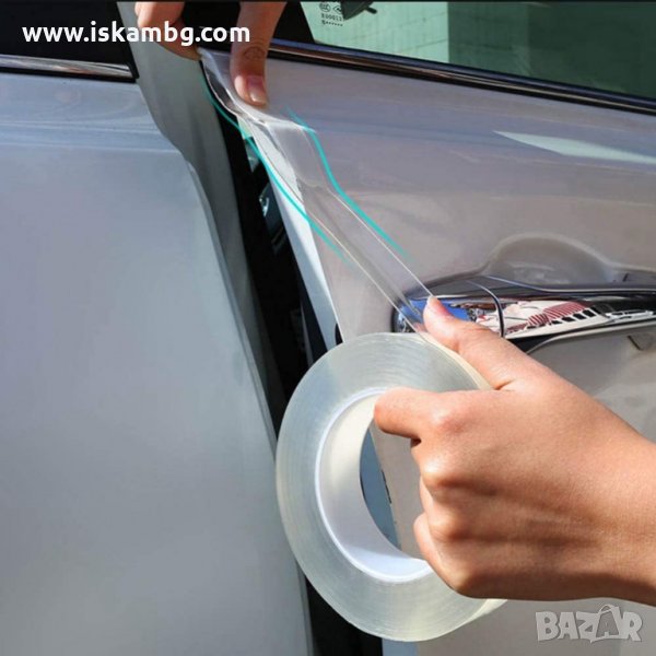Безцветен Нано протектор за врати, огледала, прагове на коли - код 3338, снимка 1