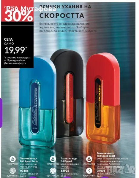 тоалетна вода FullSpeed за него , снимка 1