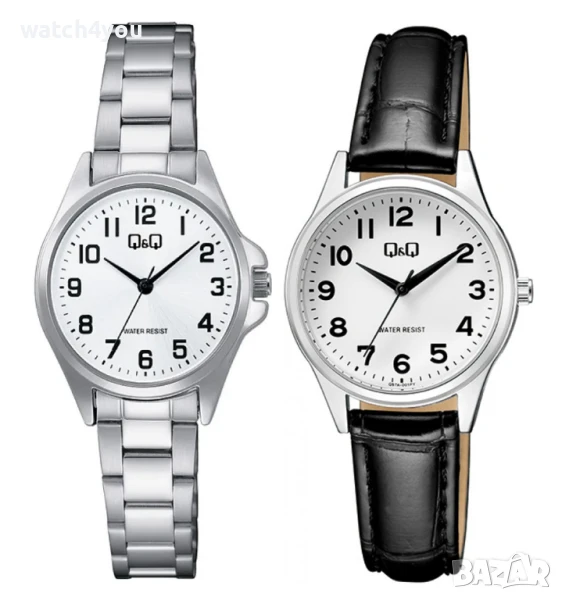 НОВ ДАМСКИ ЧАСОВНИК Q&Q Q57A-001PY С КОЖЕНА КАИШКА - ЯПОНСКИ МЕХАНИЗЪМ.ДАМСКИ ЧАСОВНИЦИ QQ C37A-005P, снимка 1