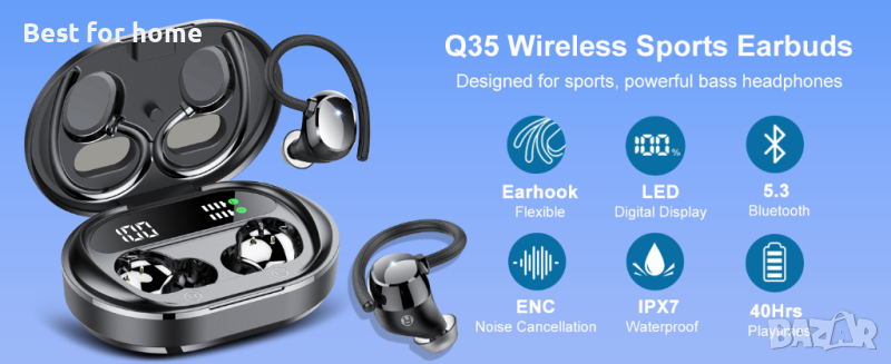 Спортни слушалки Q35, снимка 1