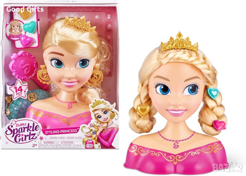 Детска Кукла глава с аксесоари за прически, снимка 1