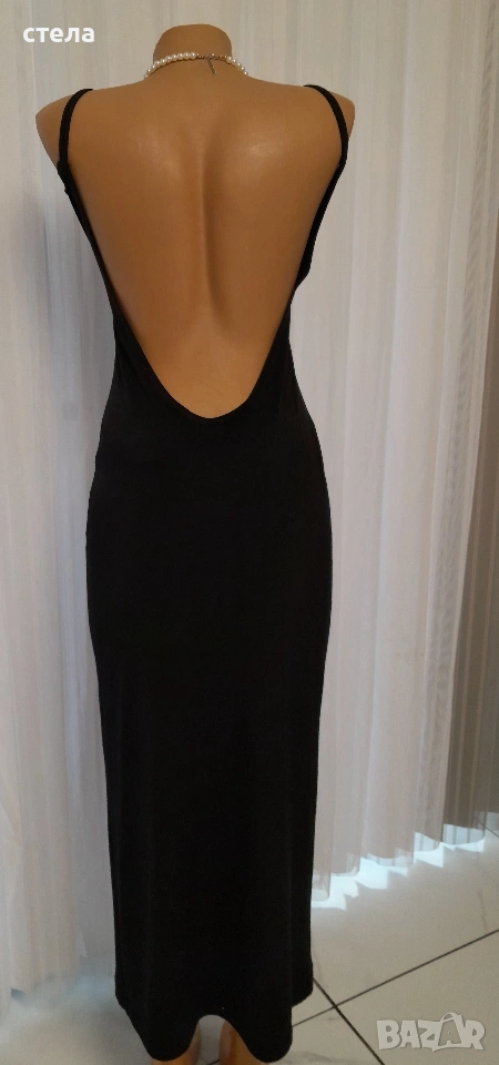 черна елегантна. рокля еластична, снимка 1