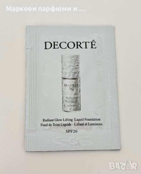 Фондьотен DECORTÉ AQ - Radiant Glow Lifting Liquid Foundation 304, SPF20, мостра 1 мл, снимка 1