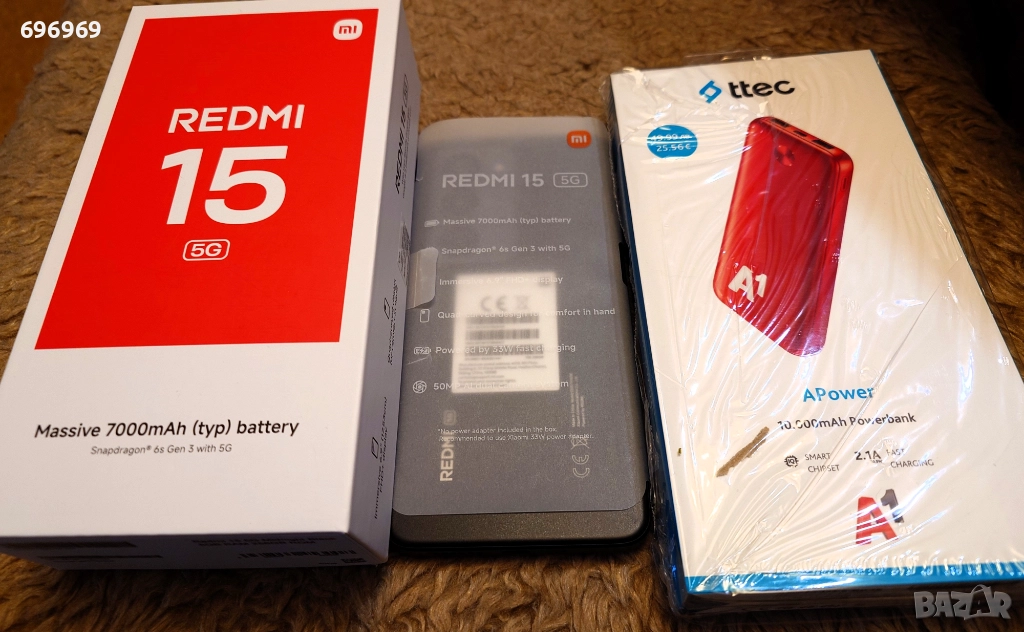 Xiaomi Redmi 15 5G 256 GB Black + екстри., снимка 1