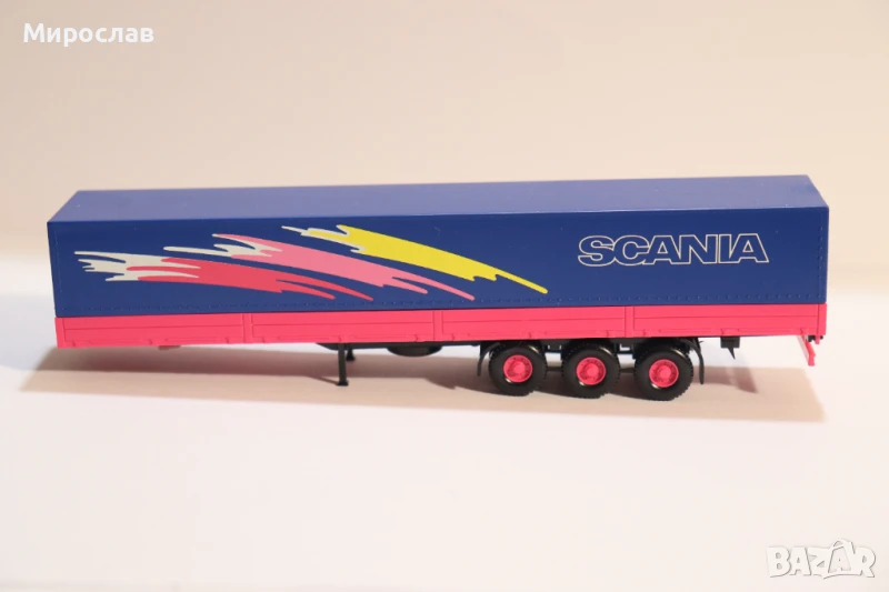 WIKING H0 1/87 SCANIA РЕМАРКЕ ВЛЕКАЧ МОДЕЛ КАМИОН, снимка 1