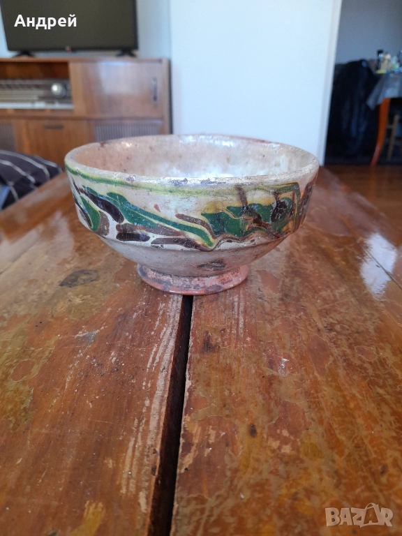 Стара керамична паница #15, снимка 1