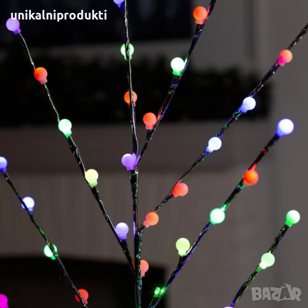 150см коледно светещо дърво с 85 LED топки многоцветна светлина , снимка 1