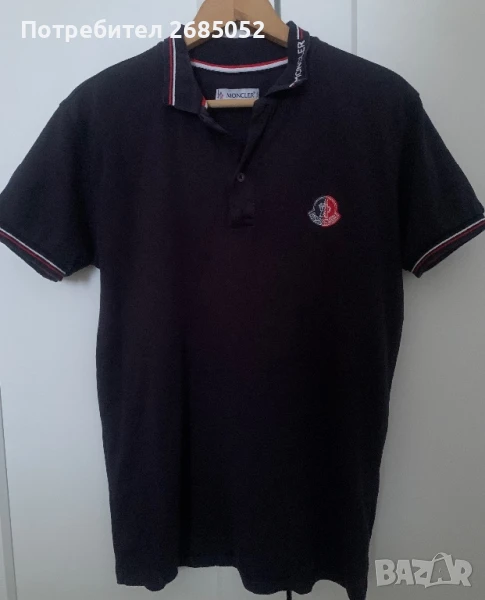 Мъжка тениска с яка Moncler размер L, снимка 1