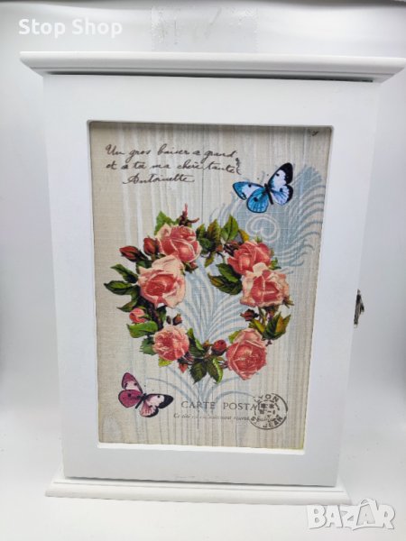 Къща за ключове бяла с цветя , снимка 1