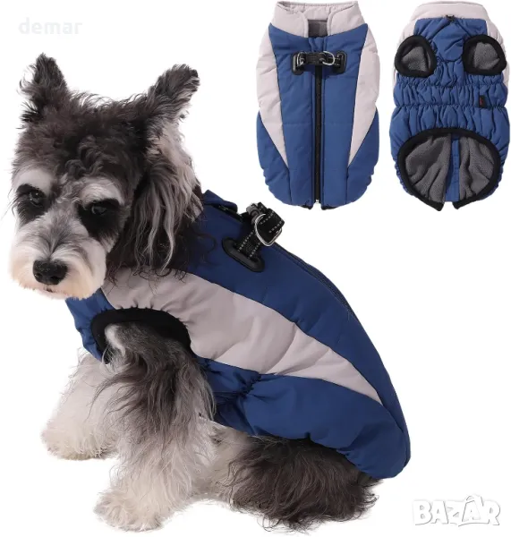 Топло палто за кучета/котки Poseca, светлоотразителна лента, размер S, снимка 1