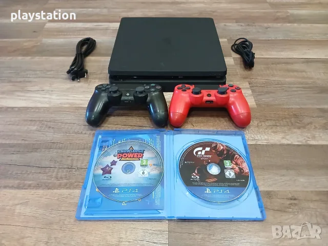 Мощен PlayStation 4 Slim (1TB) - Jet Black + 2 Джойстика & Игри (Като нов!), снимка 3 - PlayStation конзоли - 56118116