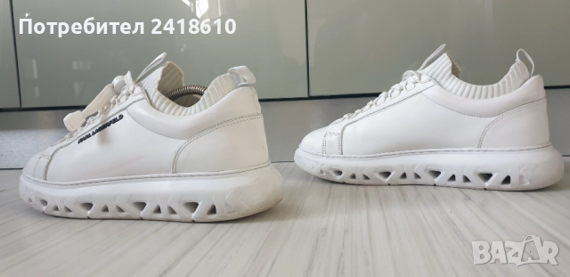 Karl Lagerfeld Leather Mens Size 42/26.5см ОРИГИНАЛ! Мъжки спортно - елегантни обувки / кецове/ есте, снимка 6 - Кецове - 52415267