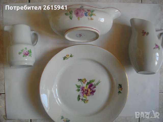 PORZELLAN-MADE IN BULGARIA-Ретро/Винтидж БГ Порцелан от СОЦА/Период НРБ-Китка-Нови Пазар, снимка 7 - Прибори за хранене, готвене и сервиране - 39215656