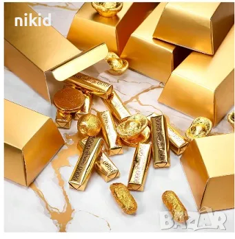 Картонена кутия кюлче злато кутии кутийки за лакомства подарък, снимка 4 - Други - 47390290