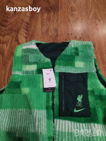 Nike Liverpool Embroidered Warm Fleece Vest Men -Green - мъжки шерпа елек 2лицев нов L/XL/2XL, снимка 6 - Якета - 52967596