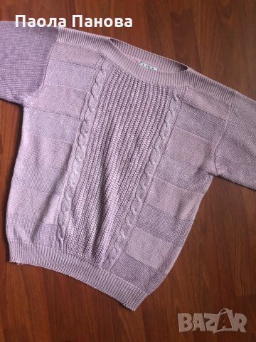 Плетен розов пуловер, снимка 3 - Блузи с дълъг ръкав и пуловери - 31040940