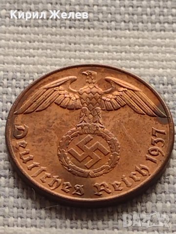 Монета 1 райхсфенинг 1937г. Германия Трети Райх с СХВАСТИКА за КОЛЕКЦИЯ 37758, снимка 6 - Нумизматика и бонистика - 42823609