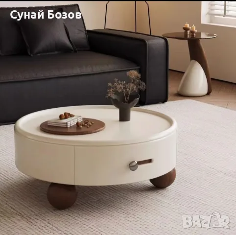  Кръгла холна масичка , снимка 5 - Маси - 56533296