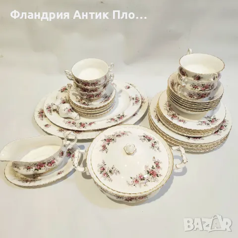 Порцеланов сервиз Royal Albert – Lavender Rose, 59 части, снимка 7 - Сервизи - 49101280